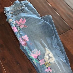 Jeans with flower print